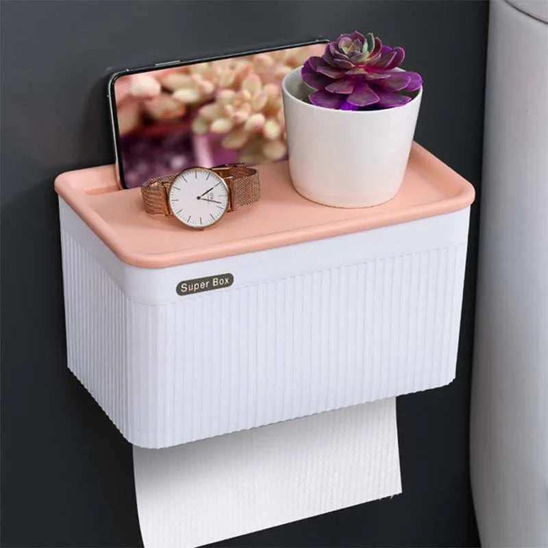 Wandhalterung Toilettenpapierhalter Tissue Box Waterproof Papierhandtuchhalter Case Storage Box Tray Portable Toilettenrollenhalter