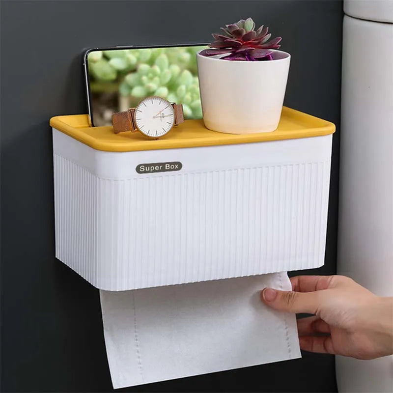 Wandhalterung Toilettenpapierhalter Tissue Box Waterproof Papierhandtuchhalter Case Storage Box Tray Portable Toilettenrollenhalter