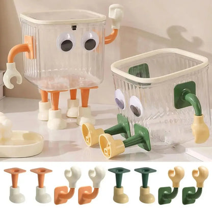2Pcs DIY Tissue Box dekorative Fuß Beine selbstklebend multifunktionale Mülleimer Hand Haken Halter Dekoration dekorative Sachen